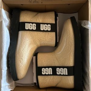 Beige Ugg Classic Clear Mini Boot